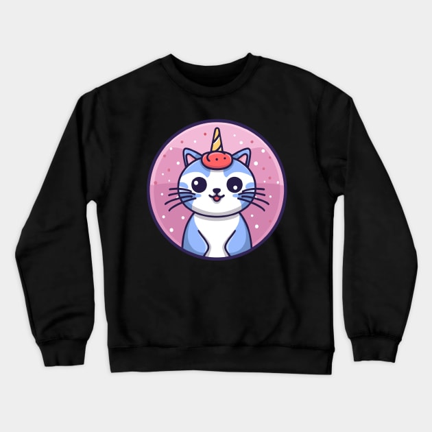 Caticorn Crewneck Sweatshirt by Roshan